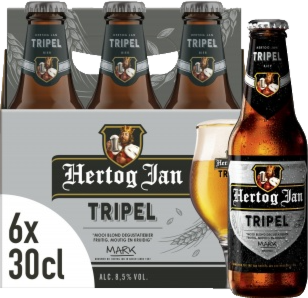 Hertog Jan Tripel sixpack met flesjes van 30cl Hertog Jan Tripel sixpack met flesjes van 30cl
